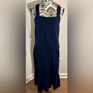 J. Jill Navy Blue Sleeveless Dress